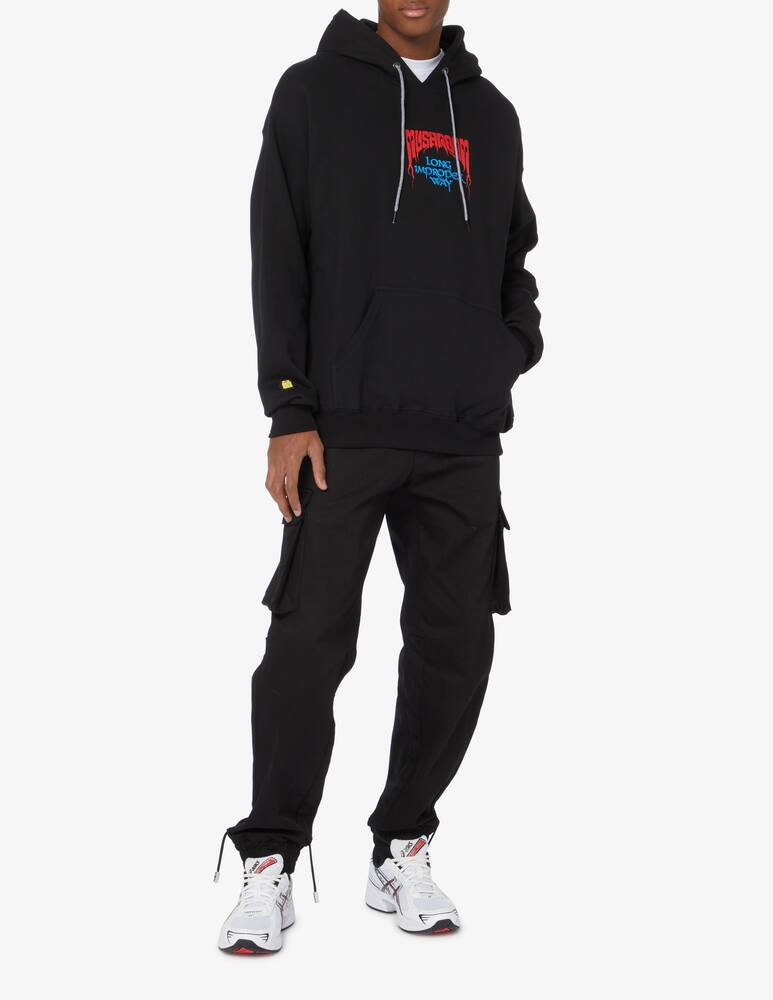 rinascente Mushroom Rose skull hoodie - Black