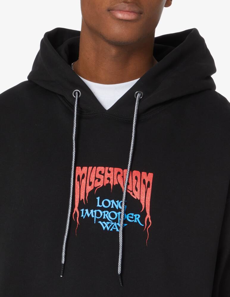 rinascente Mushroom Rose skull hoodie - Black
