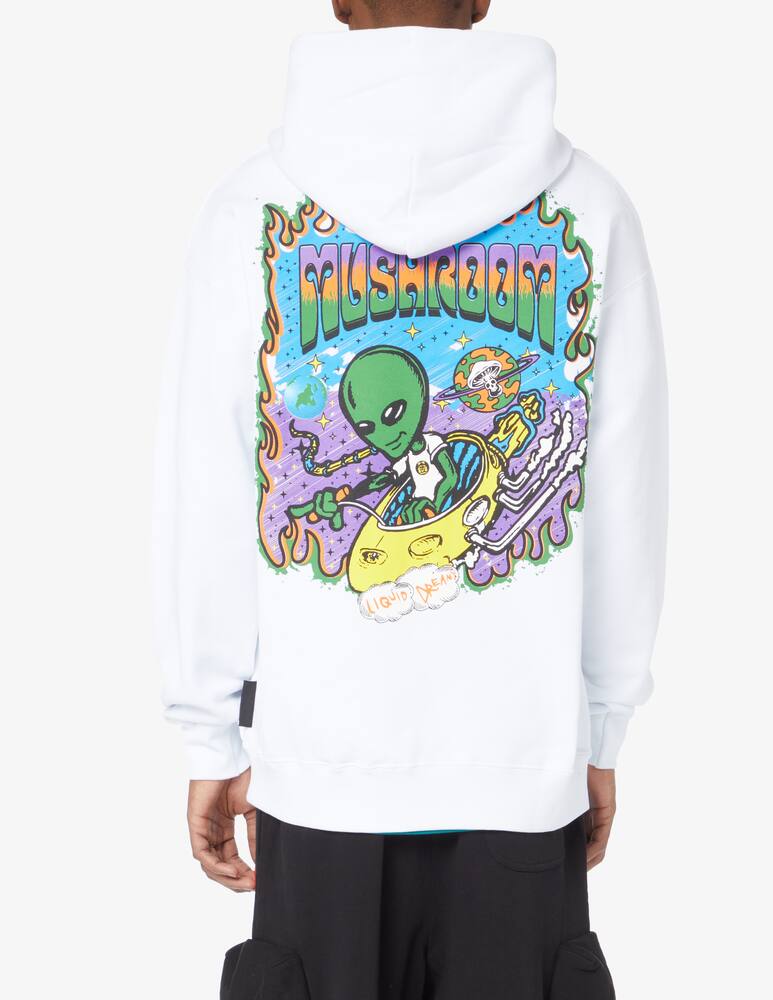 rinascente Mushroom Back alien hoodie - White