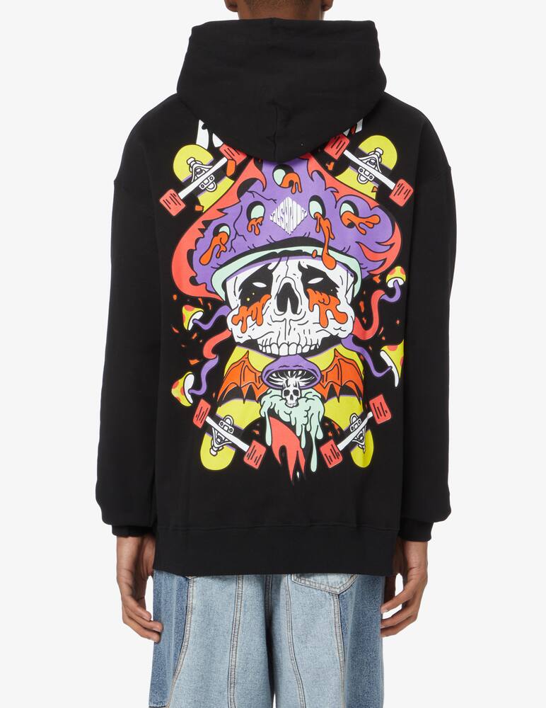 rinascente Mushroom Felpa con cappuccio con teschio baby pirata - Nero