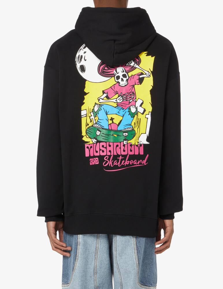 rinascente Mushroom Skeleton skate hoodie - Black