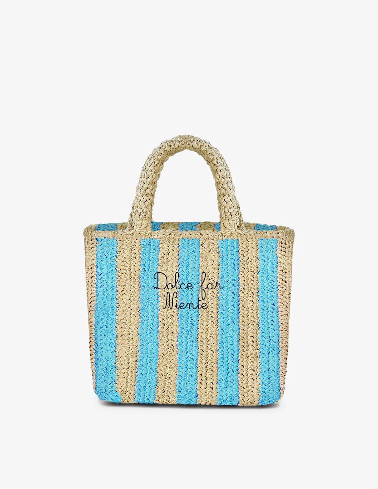rinascente Identity Rafia stripe handbag