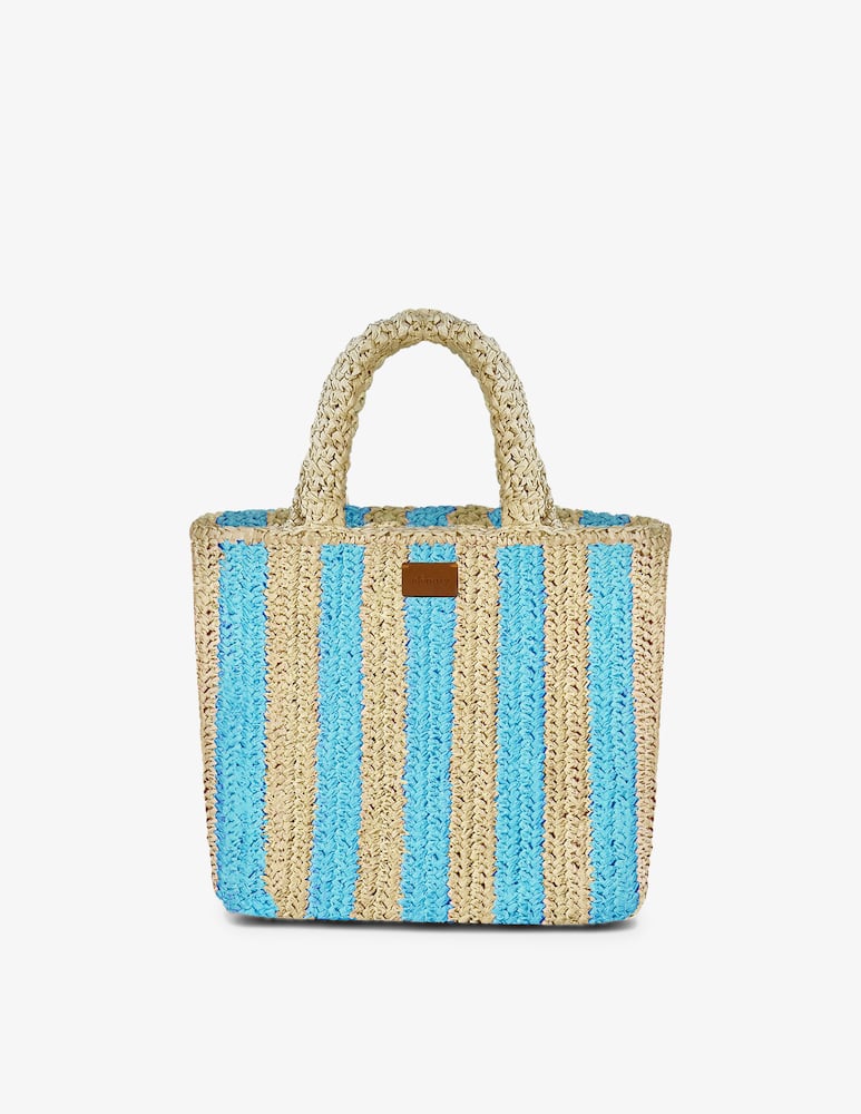rinascente Identity Rafia stripe handbag