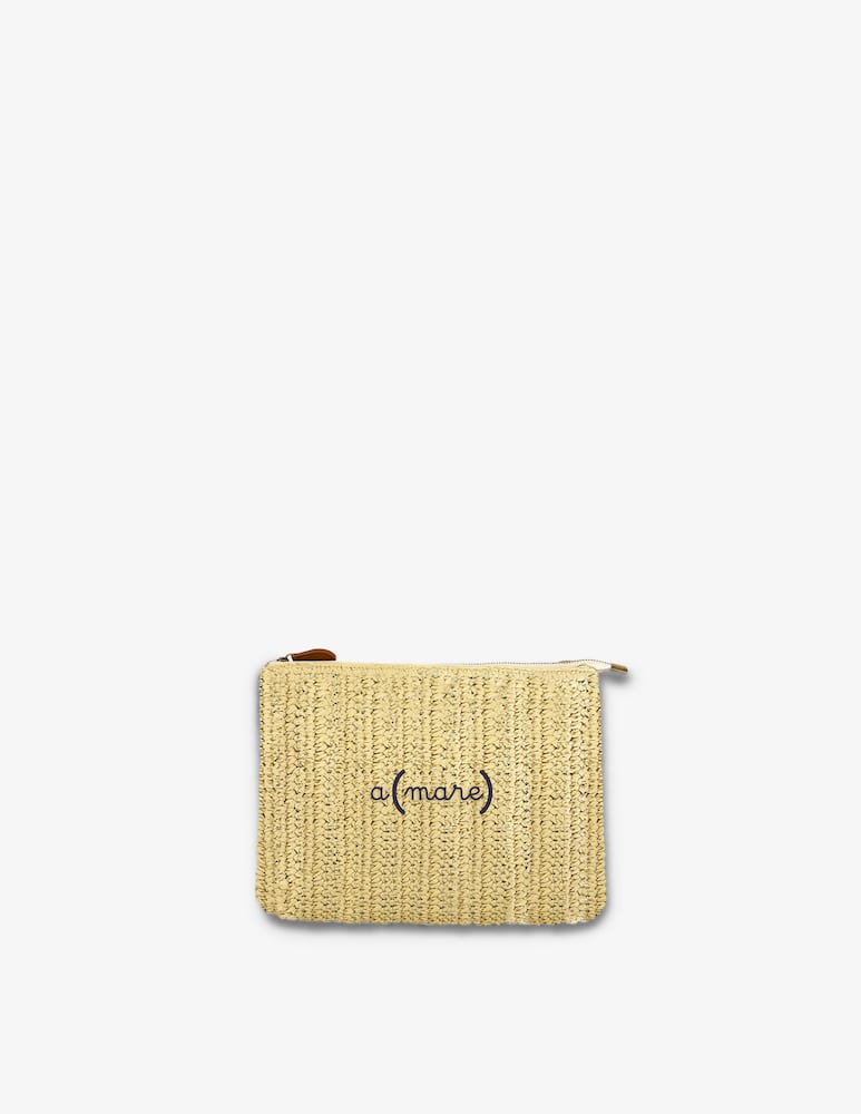 rinascente Identity Rafia pouch bag