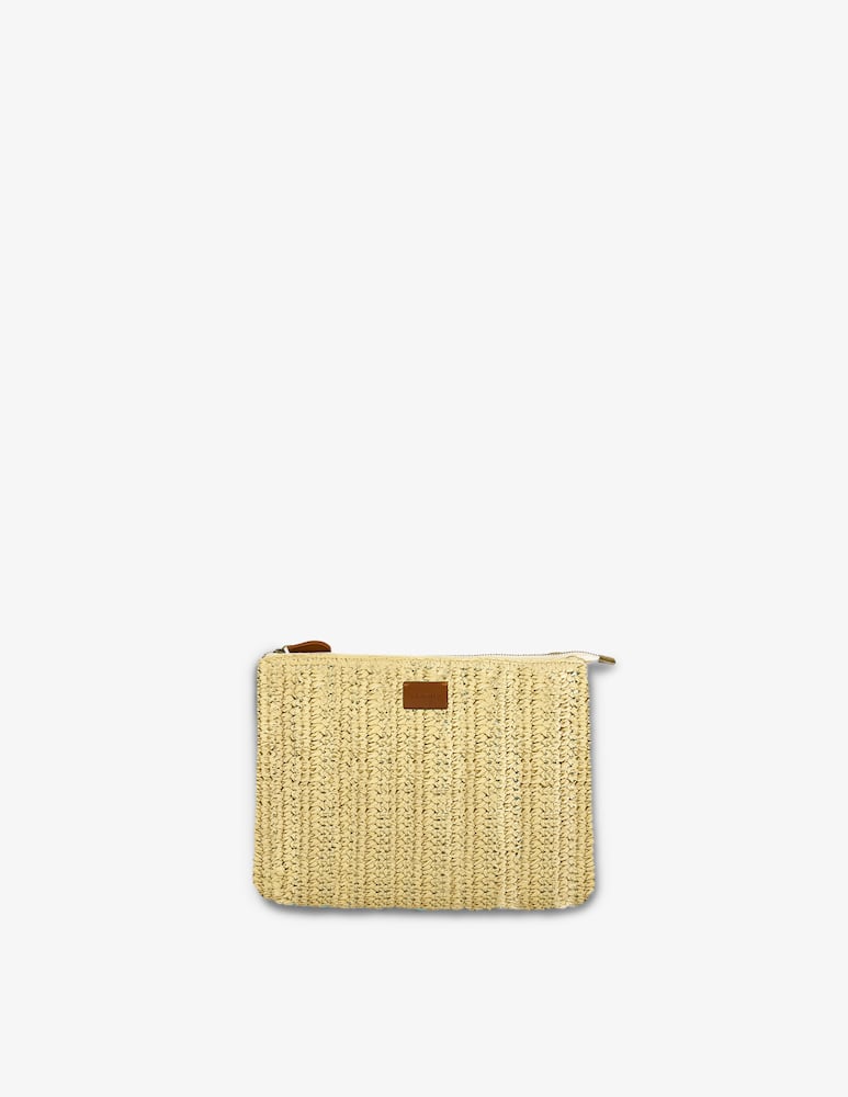 rinascente Identity Rafia pouch bag