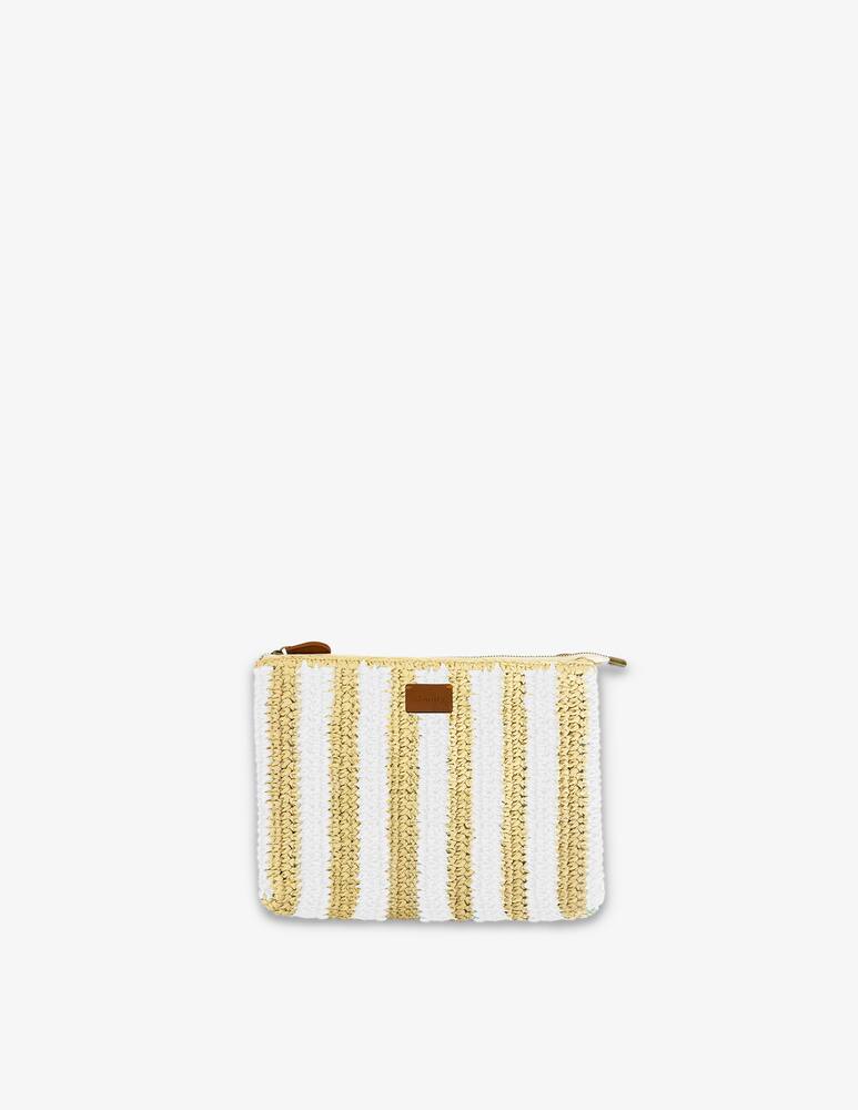 rinascente Identity Rafia beach pouch