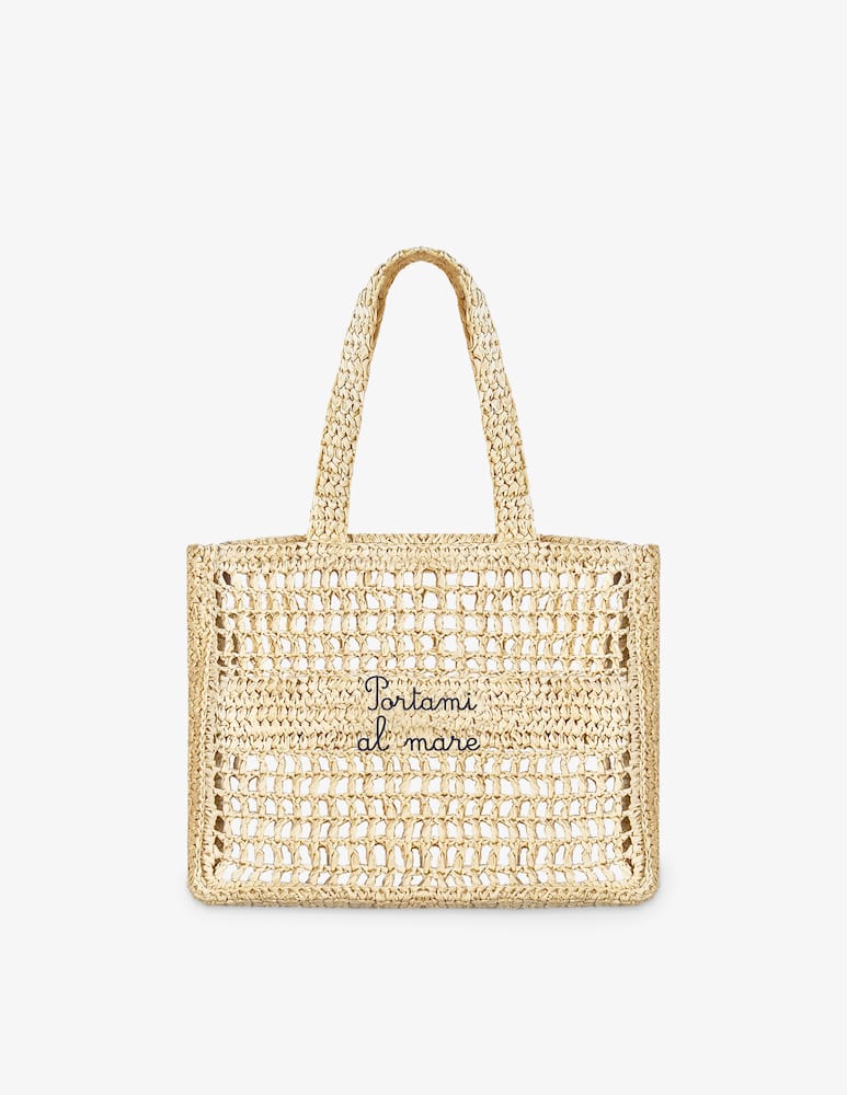 rinascente Identity Rafia shoulder bag