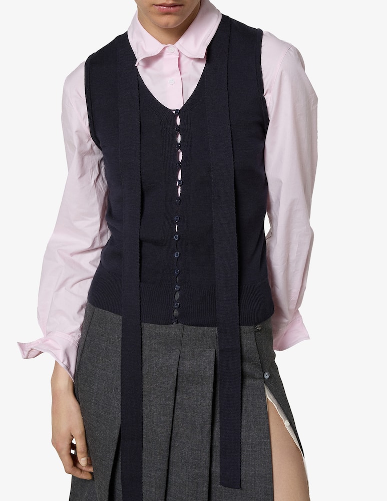 rinascente La Piscine Gilet in maglia con sciarpa