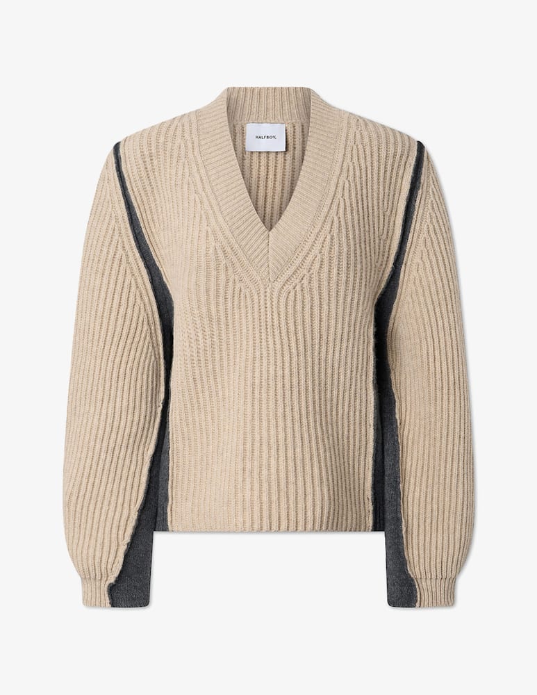 Halfboy Maglione crop scollo a v - immagine 1 Halfboy Maglione crop scollo a v - immagine 1