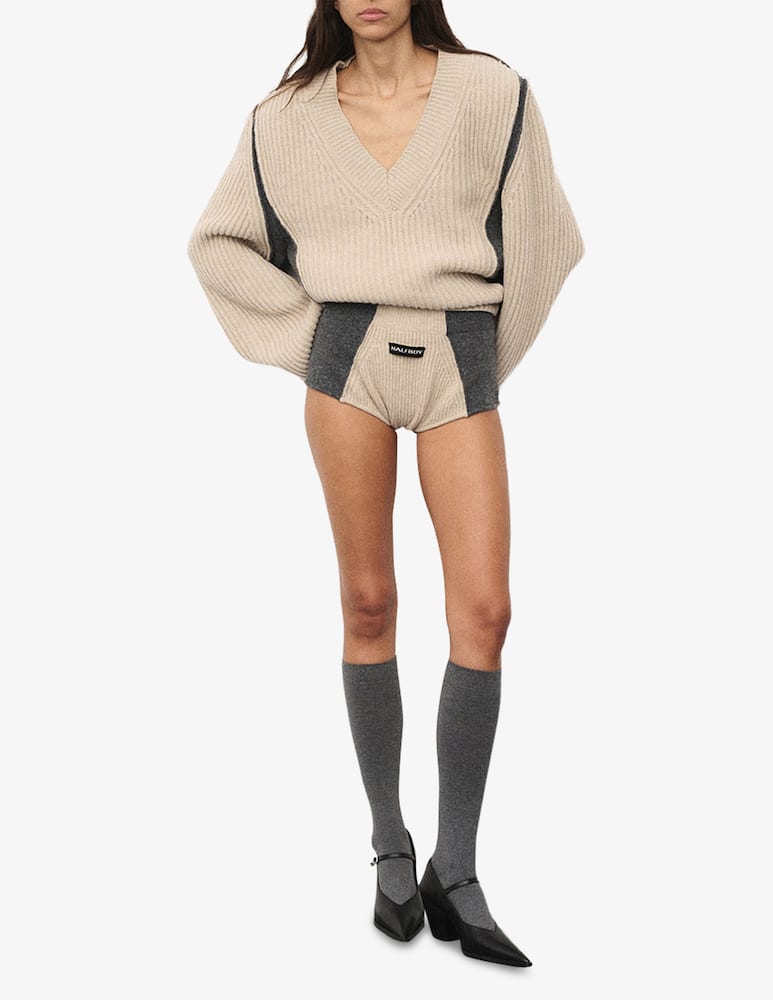 Halfboy Maglione crop scollo a v - immagine 2 Halfboy Maglione crop scollo a v - immagine 2