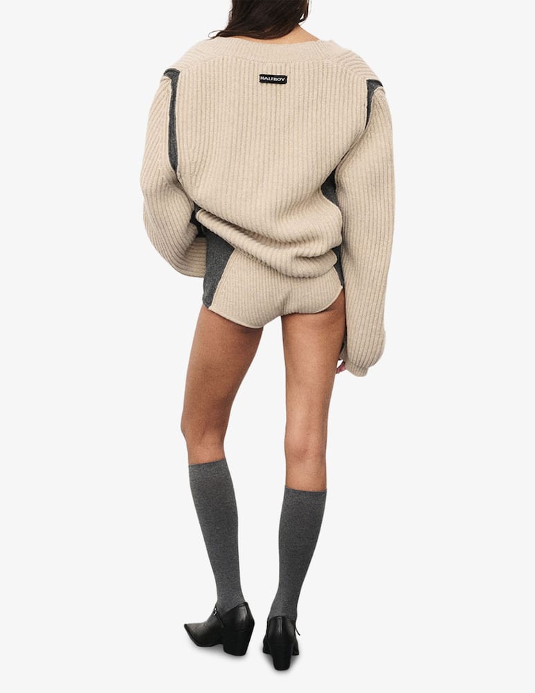 Halfboy Maglione crop scollo a v - immagine 3 Halfboy Maglione crop scollo a v - immagine 3