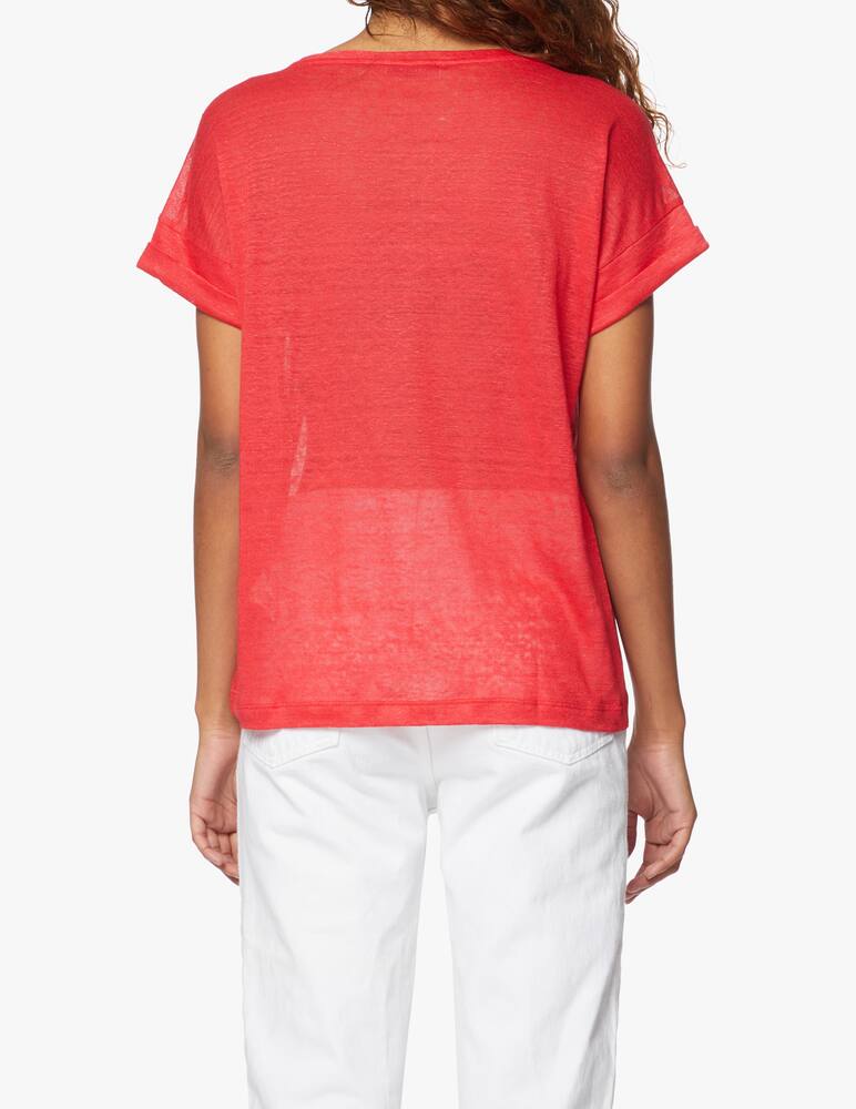 iBlues Mafalda linen t-shirt - Arancione - picture 3