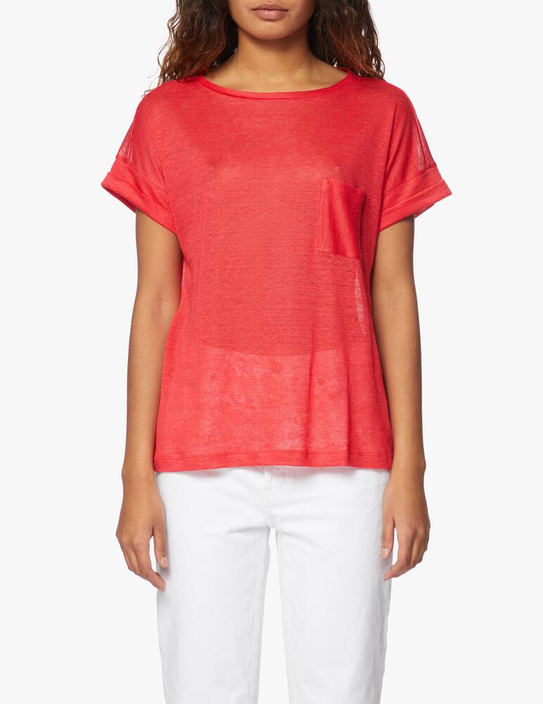 iBlues Mafalda linen t-shirt - Arancione - picture 1