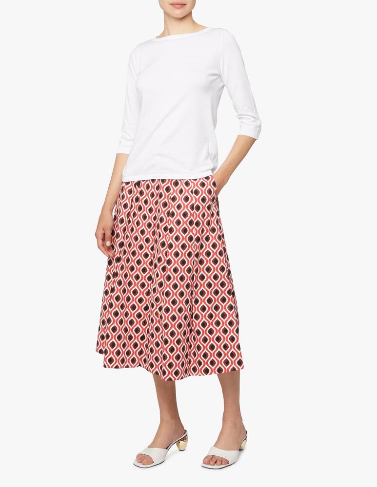 rinascente Marella Gonna midi in cotone Spuma