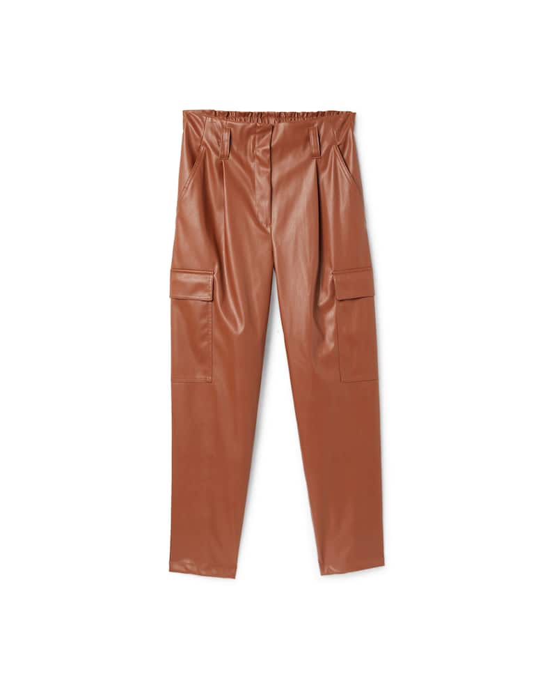 iBlues Pantaloni cargo in similpelle Yomo - immagine 1 iBlues Pantaloni cargo in similpelle Yomo - immagine 1