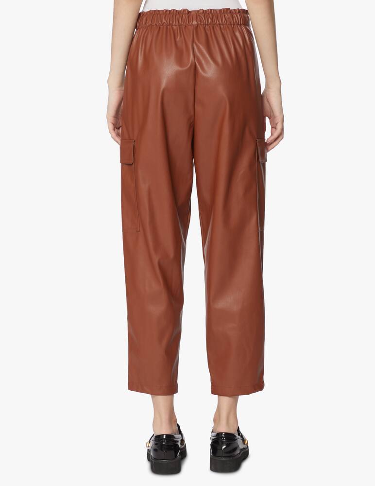 rinascente iBlues Faux leather cargo pants Yomo