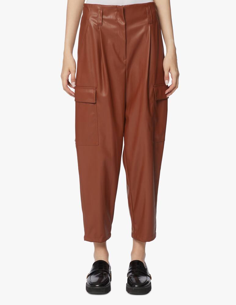 rinascente iBlues Faux leather cargo pants Yomo