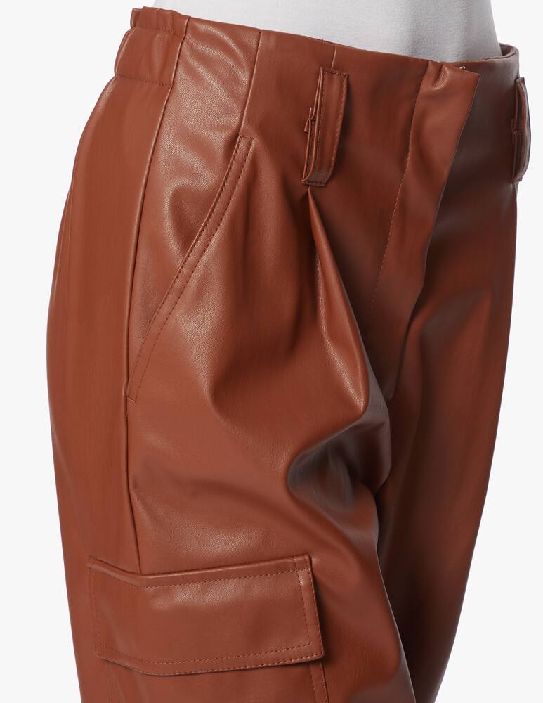 rinascente iBlues Faux leather cargo pants Yomo