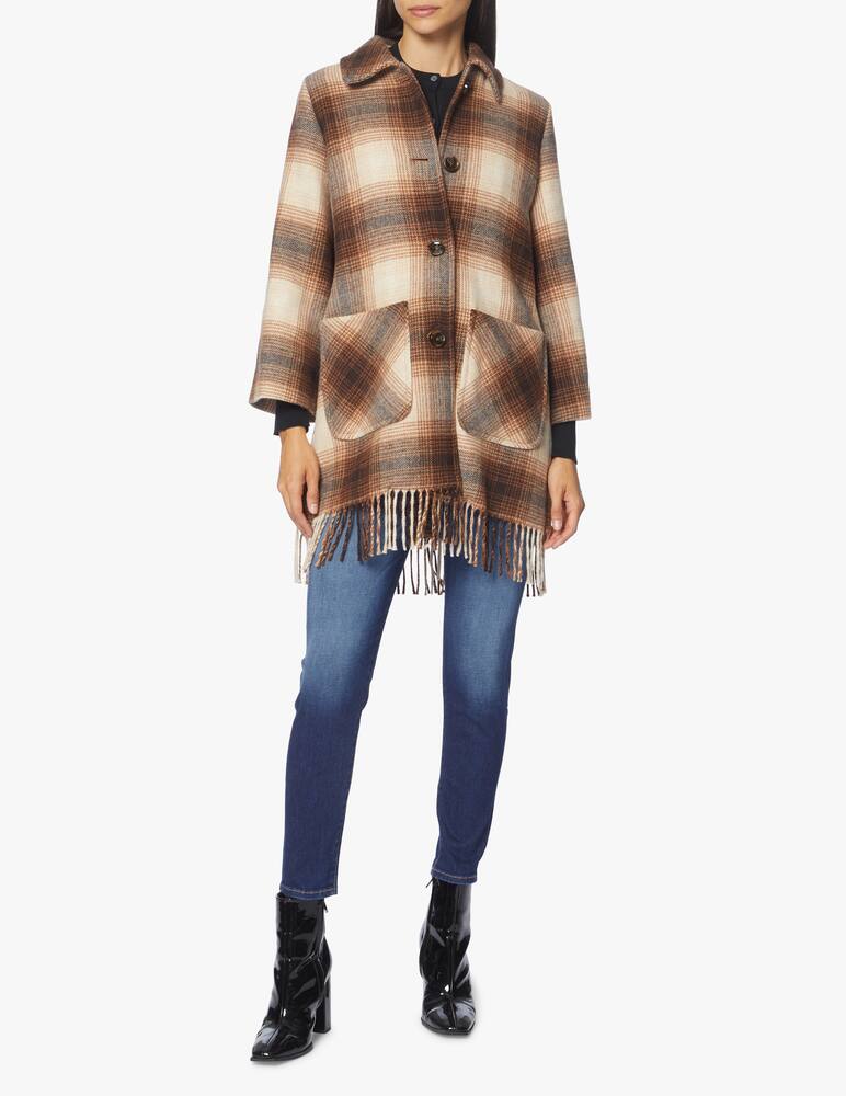 rinascente iBlues Wool blend check print coat Biglia