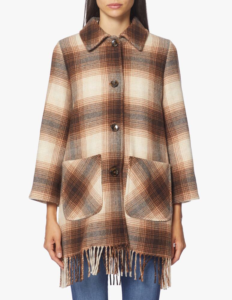 rinascente iBlues Wool blend check print coat Biglia