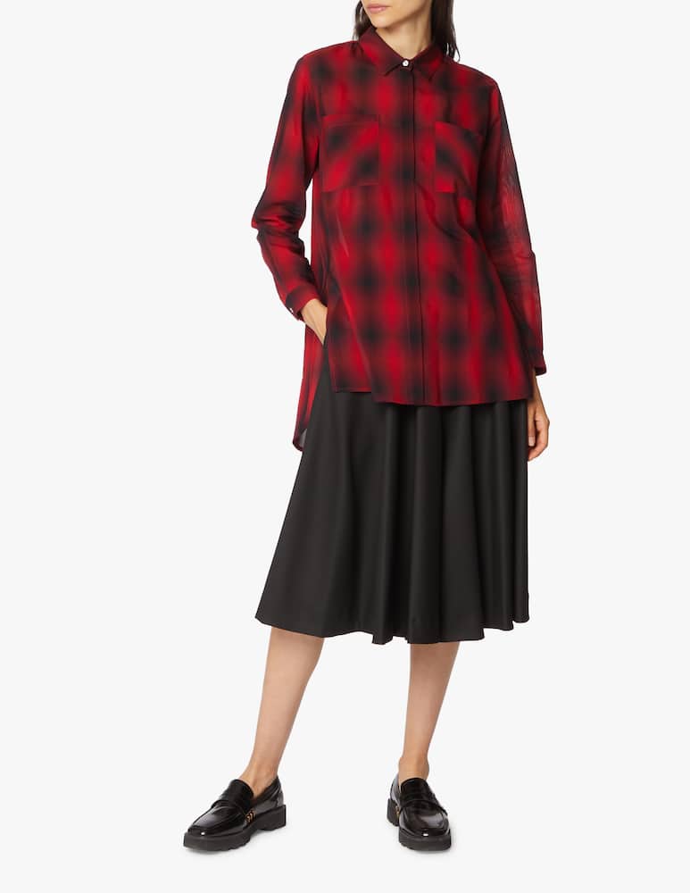 rinascente iBlues Cotton blend coat with scottish print Danilo