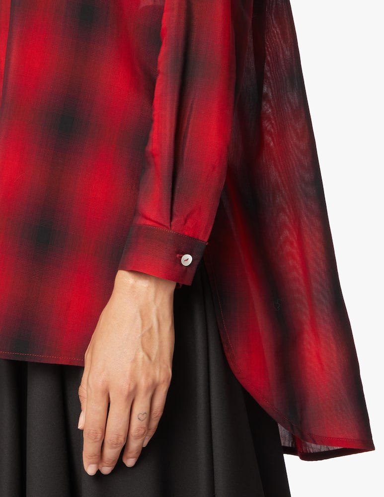 rinascente iBlues Cotton blend coat with scottish print Danilo