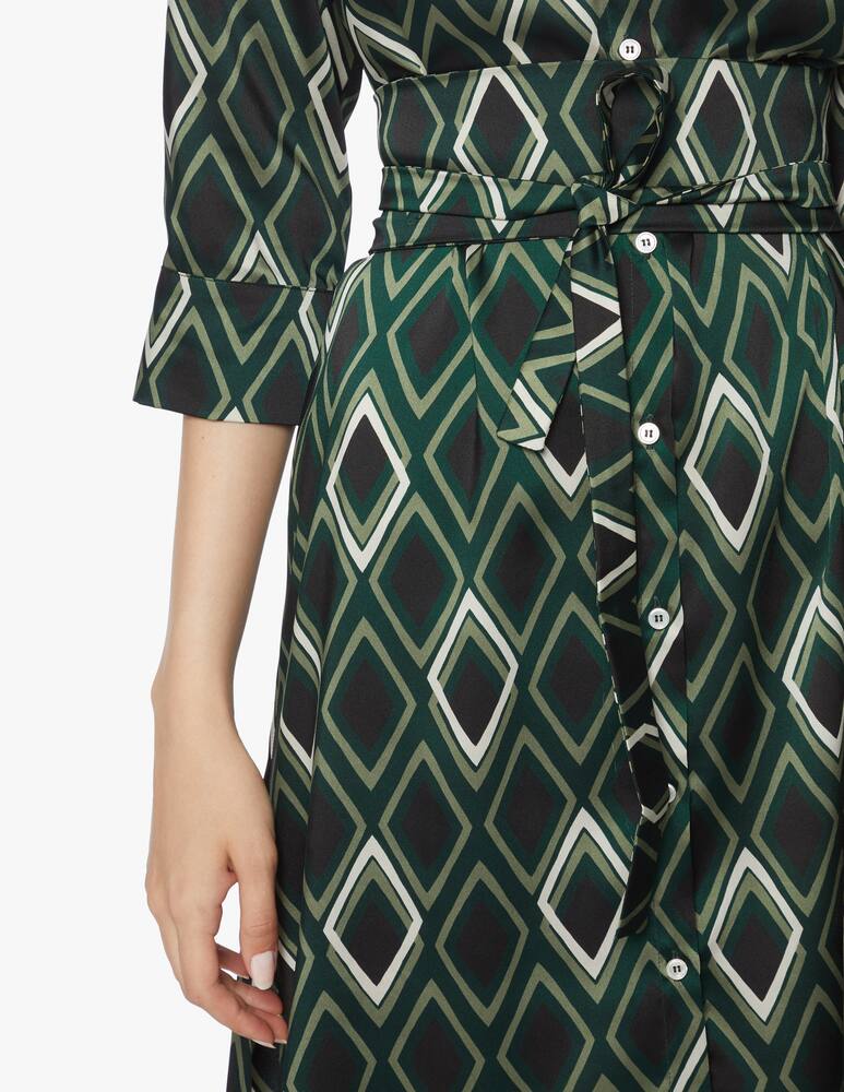 rinascente Marella Vestito chemisier con stampa a rombi