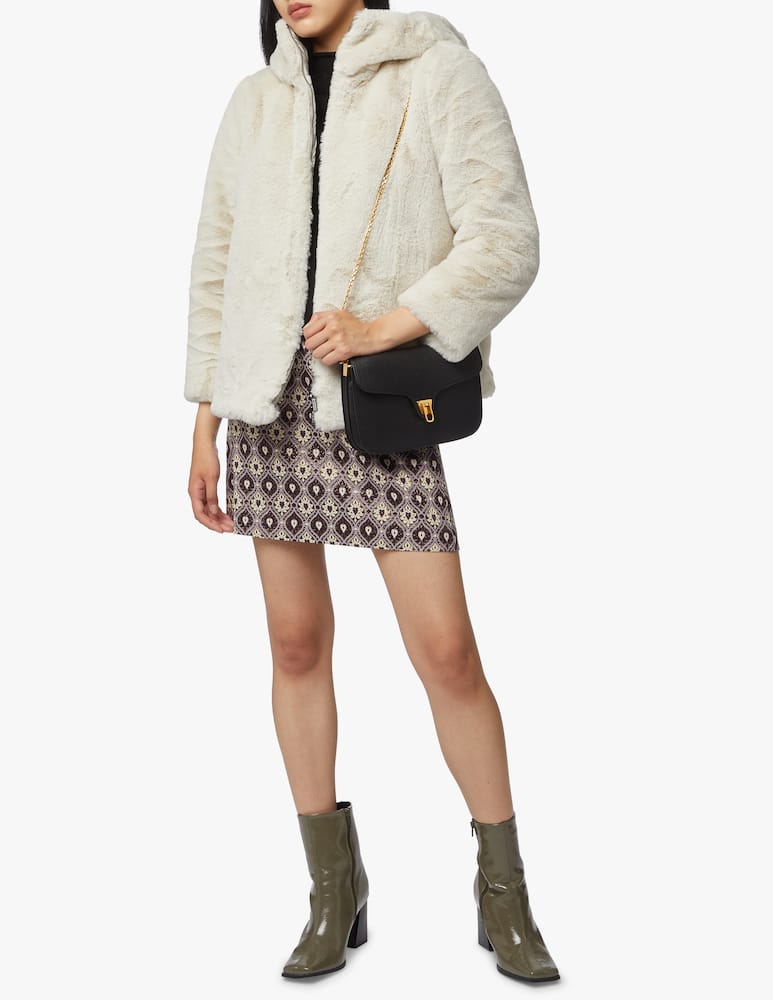 rinascente Marella Giacca in pelliccia sintetica con cappuccio Cozza