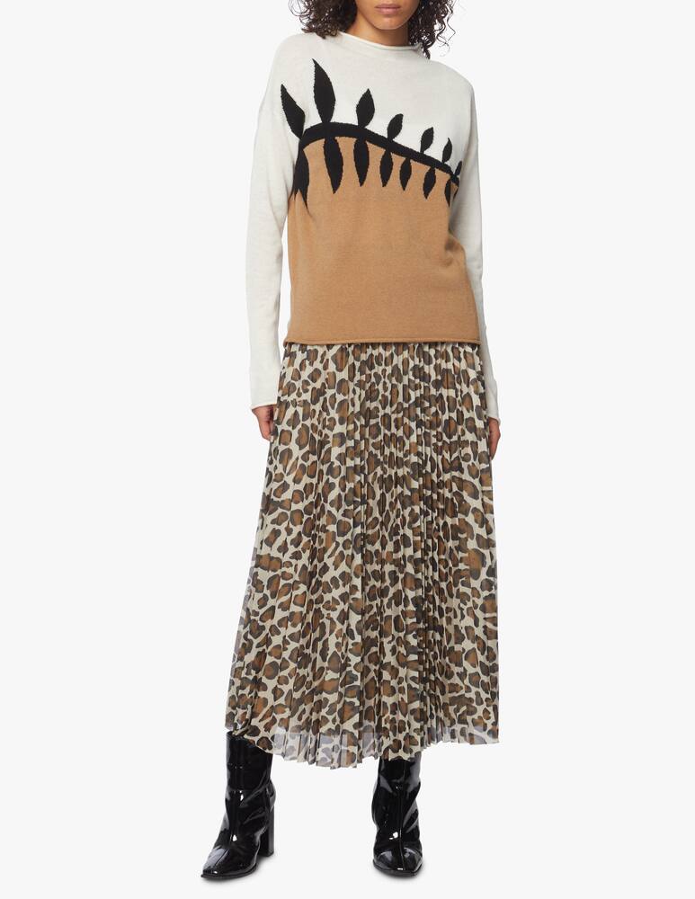 rinascente Marella Gonna maxi plisse stampata Saggina