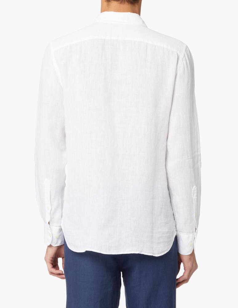 rinascente 120% Lino Camicia manica lunga lino slim - bianco