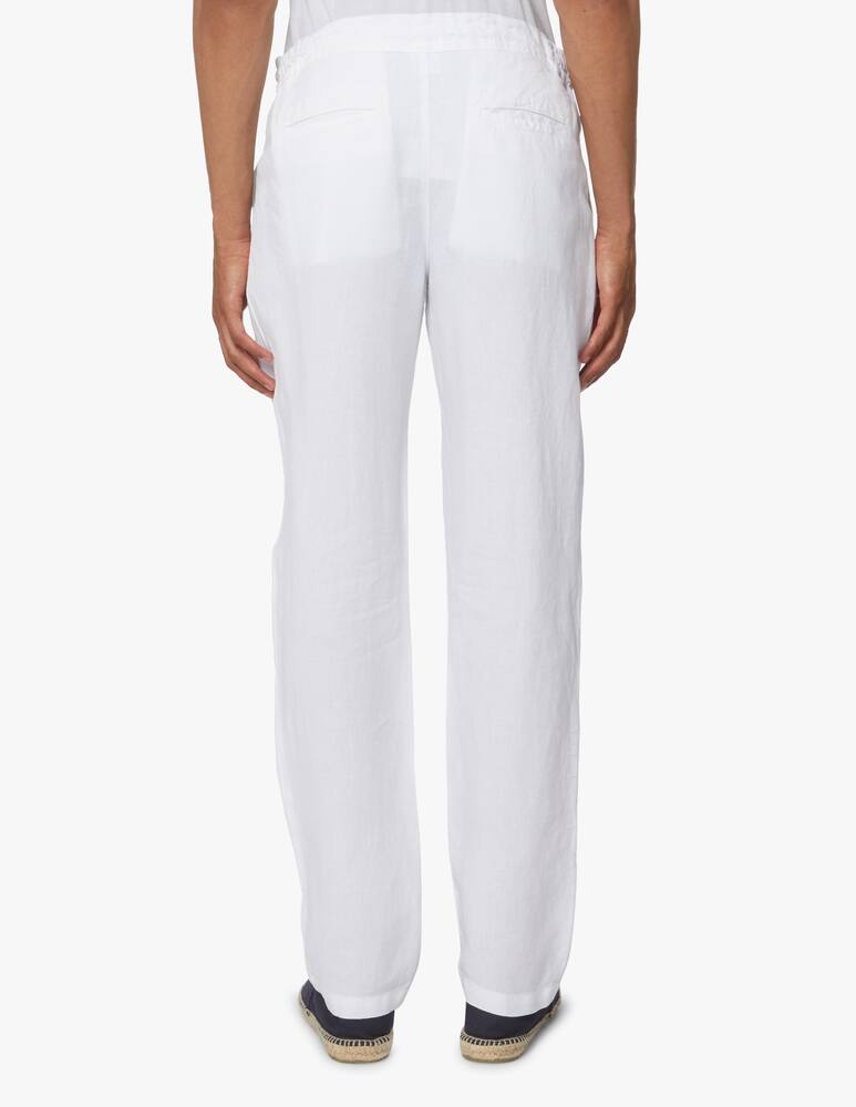 rinascente 120% Lino Linen coulisse pant - white