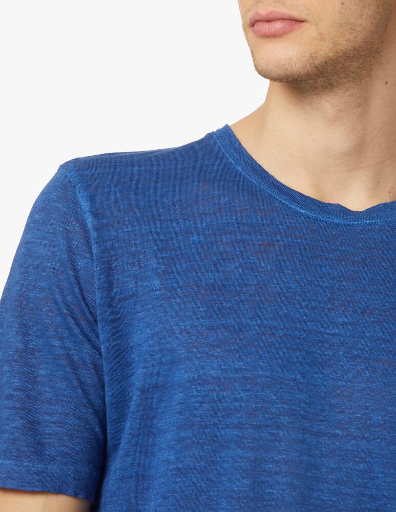 rinascente 120% Lino Fade linen t-shirt - blue