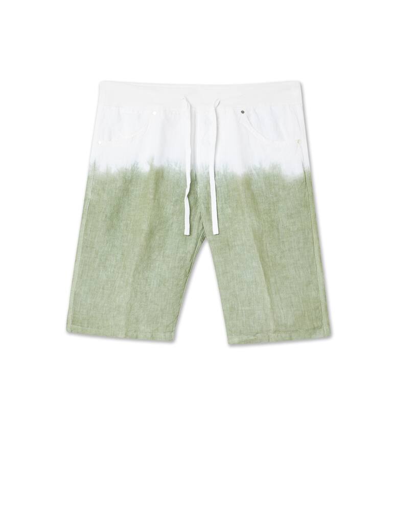 rinascente 120% Lino Bermuda coulisse fascia tye dye - multicolor