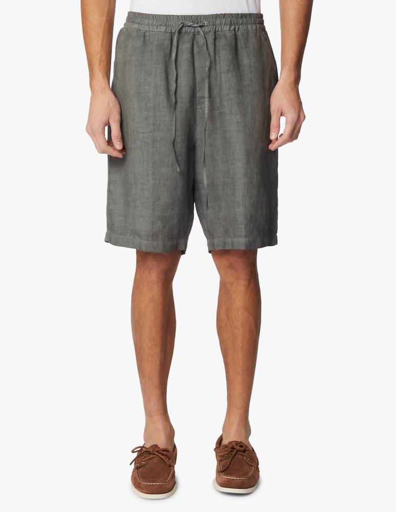 rinascente 120% Lino Bermuda chino lino coulisse sbiadito - grigio