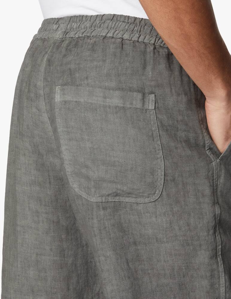 rinascente 120% Lino Bermuda chino lino coulisse sbiadito - grigio