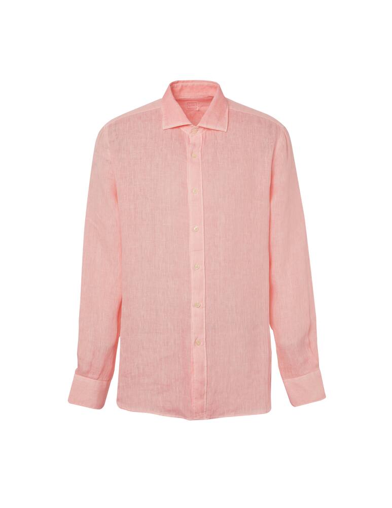 rinascente 120% Lino Camicia manica lunga lino slim sbiadito - rosa