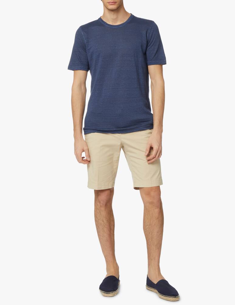 rinascente 120% Lino Maglietta girocollo lino sbiadito - blu