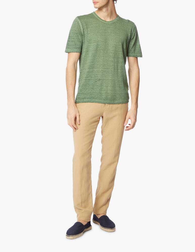 rinascente 120% Lino Maglietta girocollo lino sbiadito - verde