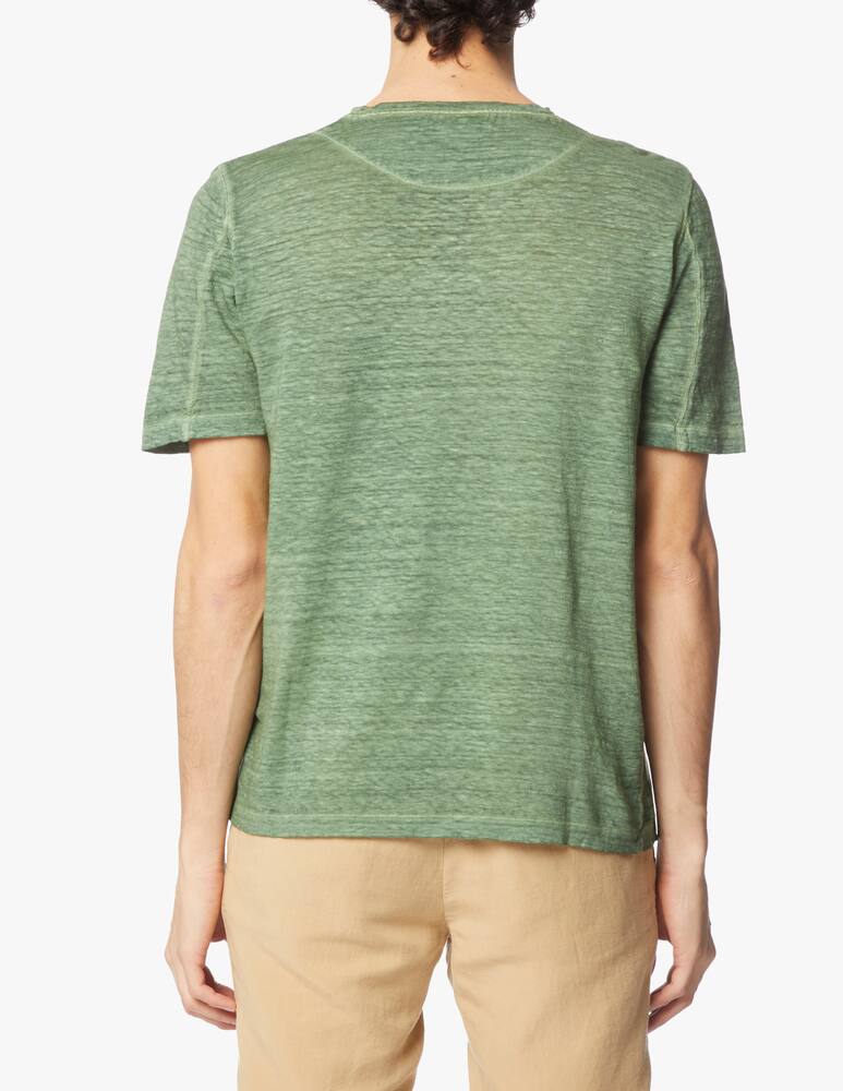 rinascente 120% Lino Maglietta girocollo lino sbiadito - verde