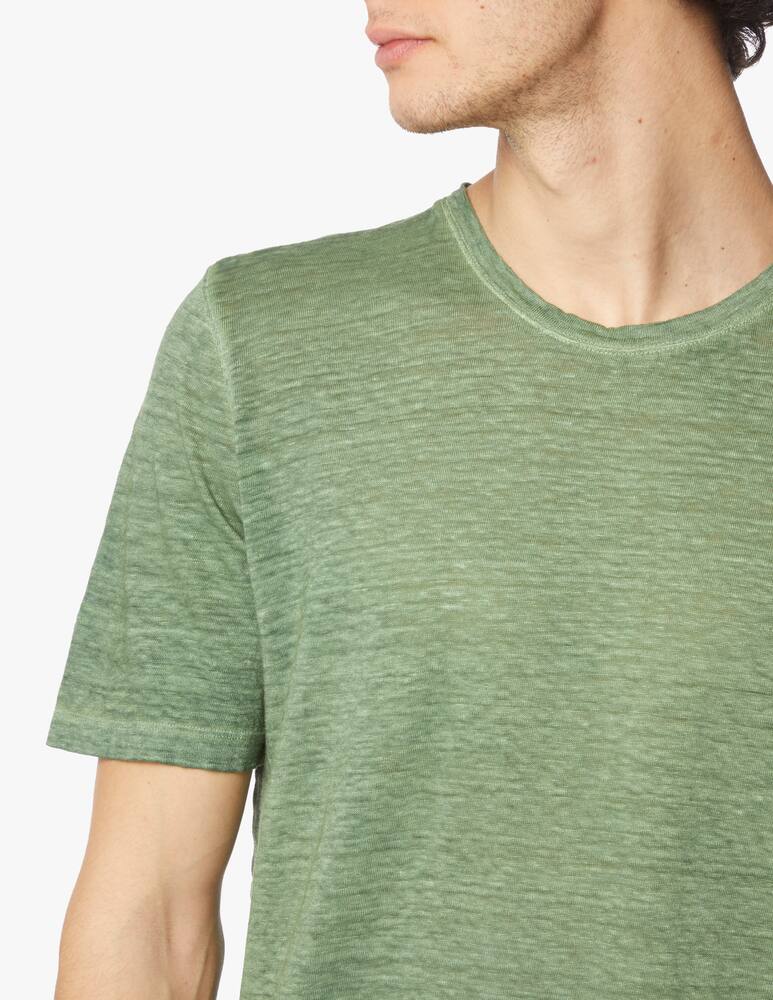 rinascente 120% Lino Maglietta girocollo lino sbiadito - verde