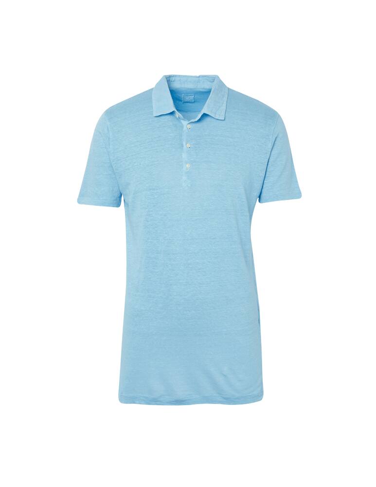 rinascente 120% Lino Polo manica corta 4 bottoni lino - blu