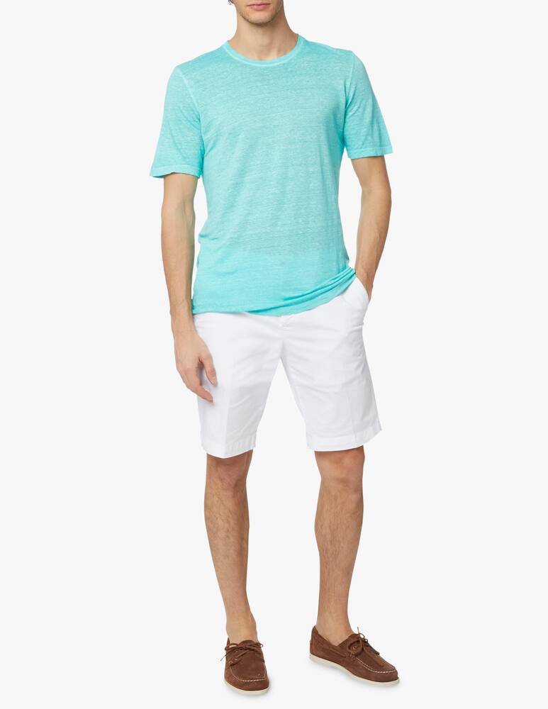 rinascente 120% Lino Fade linen t-shirt - light blue
