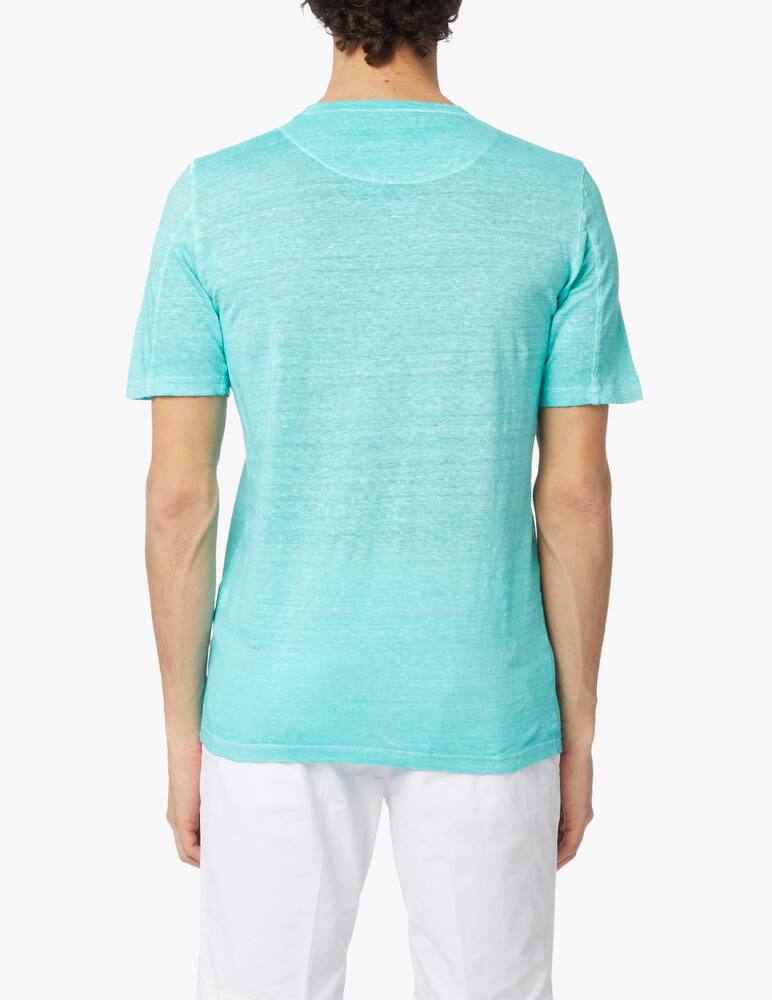 rinascente 120% Lino Fade linen t-shirt - light blue