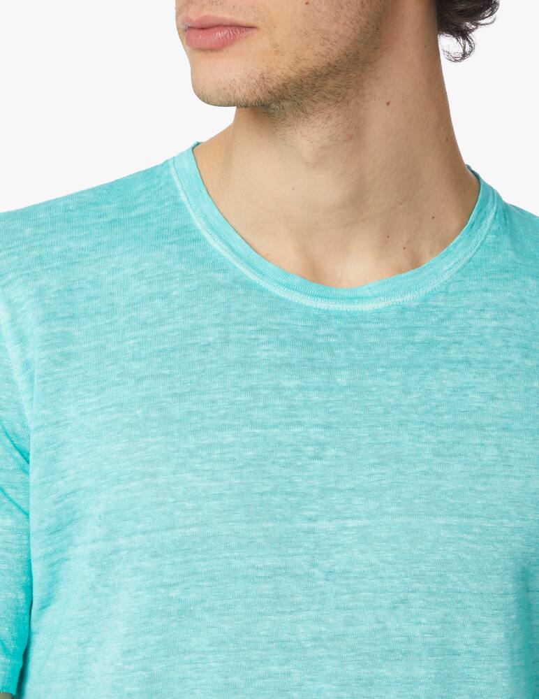 rinascente 120% Lino Fade linen t-shirt - light blue