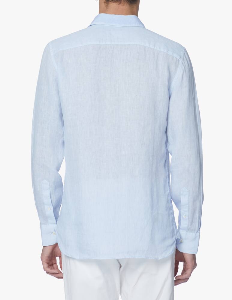 rinascente 120% Lino Fade linen slim shirt - light blue