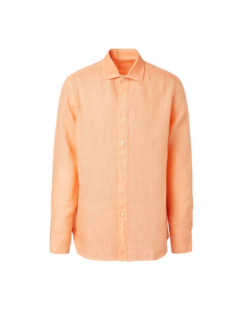 rinascente 120% Lino Fade linen slim shirt - orange