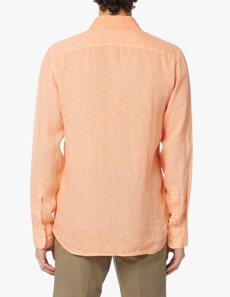 rinascente 120% Lino Fade linen slim shirt - orange