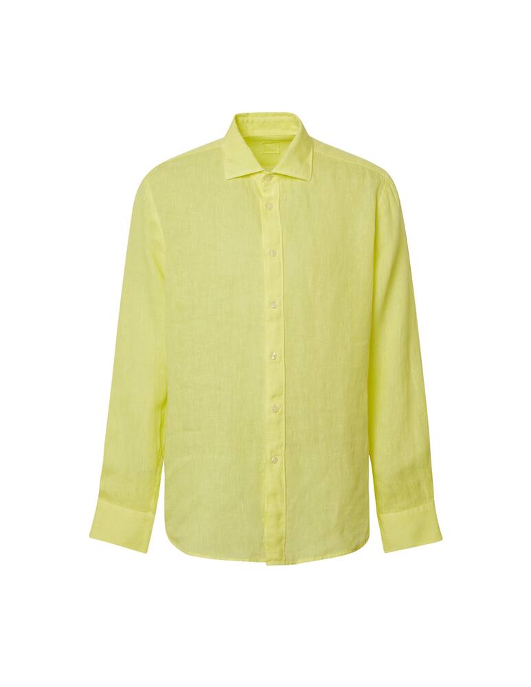 rinascente 120% Lino Camicia manica lunga lino slim sbiadito - verde