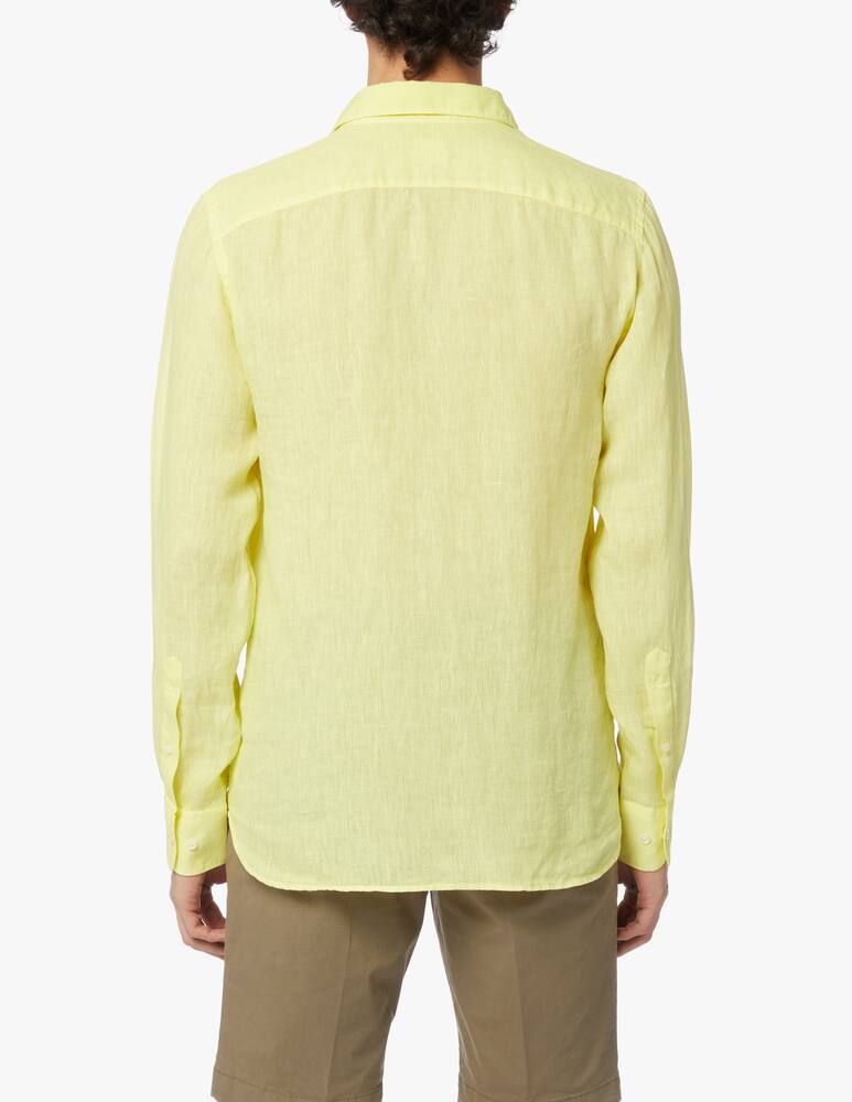 rinascente 120% Lino Camicia manica lunga lino slim sbiadito - verde