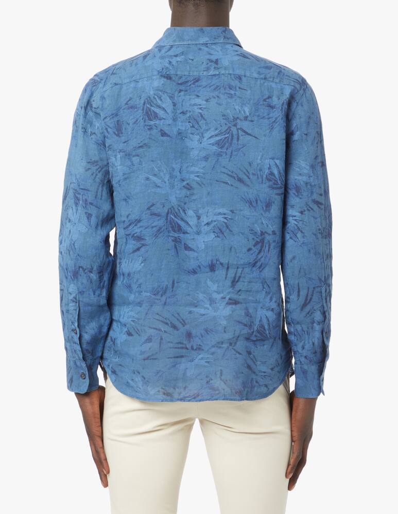 rinascente 120% Lino Palms print shirt - violet